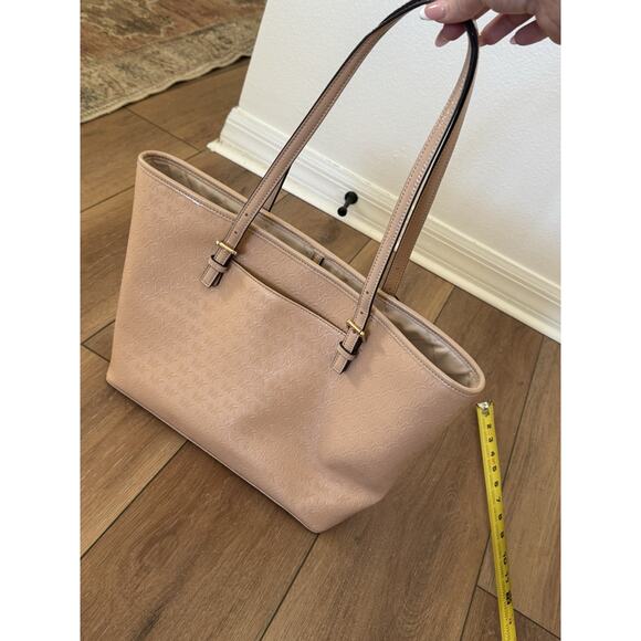 MICHAEL KORS Jet Set Travel Medium Oyster Tote Bag 38T8XTVT2A Patent Leather - Picture 12 of 16